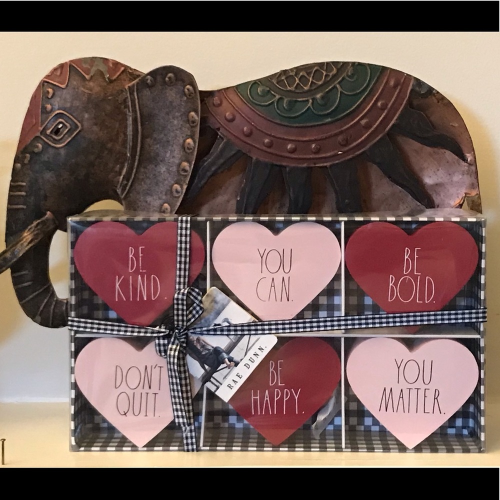 Rae Dunn Conversation Hearts Set of 6 NWT NEW